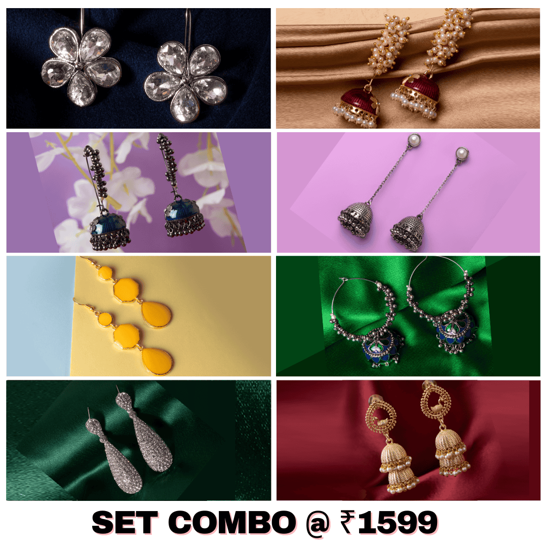 Buy Earrings Set Combo For Women/Girls Online - Moonstruck Costume Jewellery - www.MoonstruckINC.com
