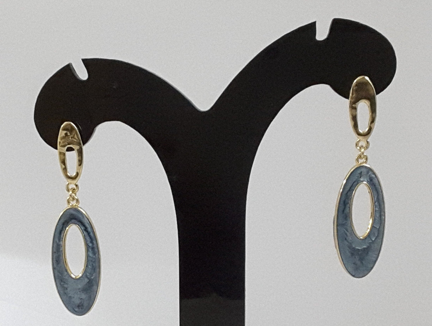 Moonstruck Oval Dangle Earrings for Women (Grey) - www.MoonstruckINC.com