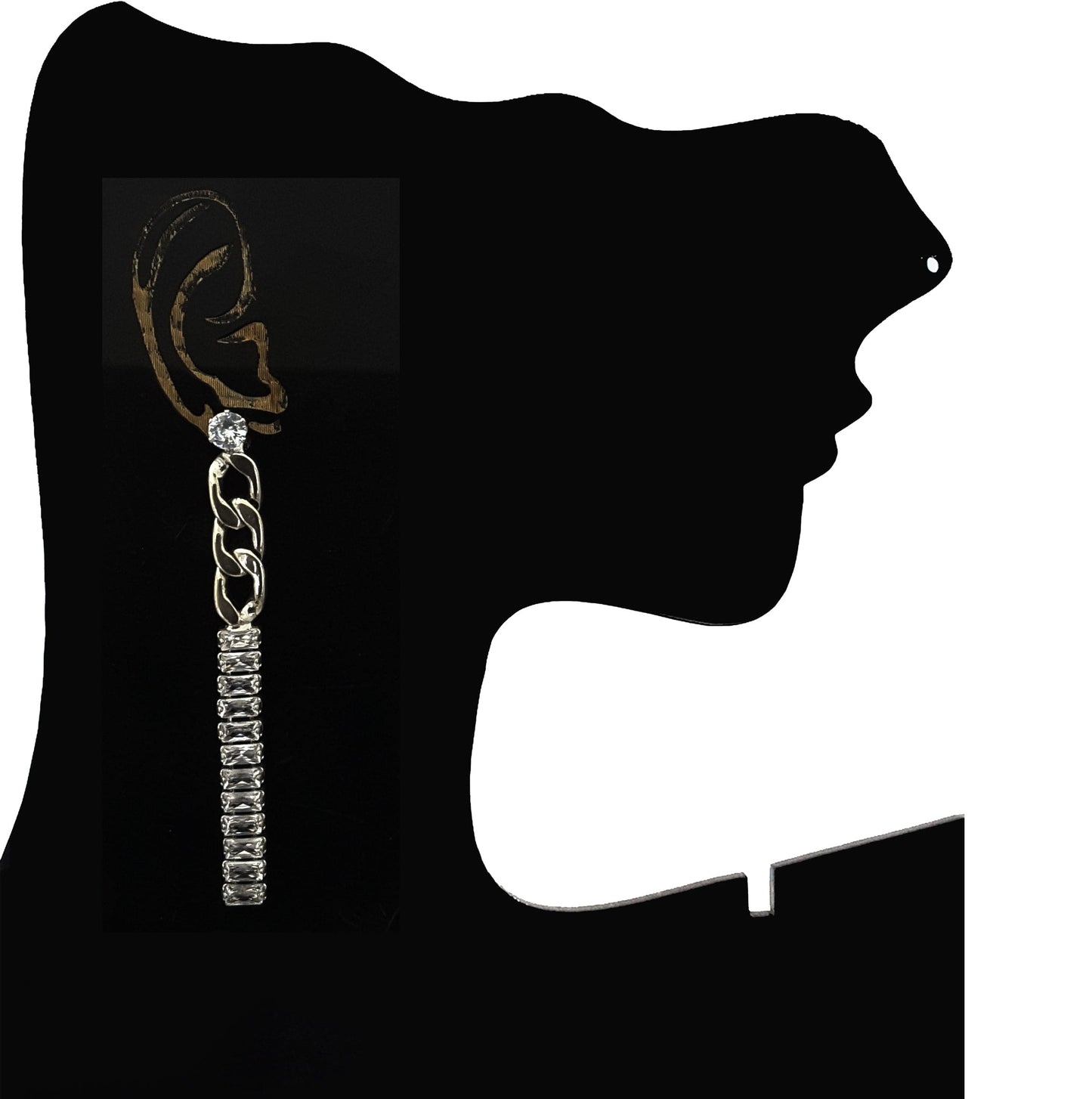 Moonstruck Fashion Jewellery Crystal Silver Dangle Earrings for Women - Statement Jewelry for Party, Wedding, Evening Wear, Elegant Design