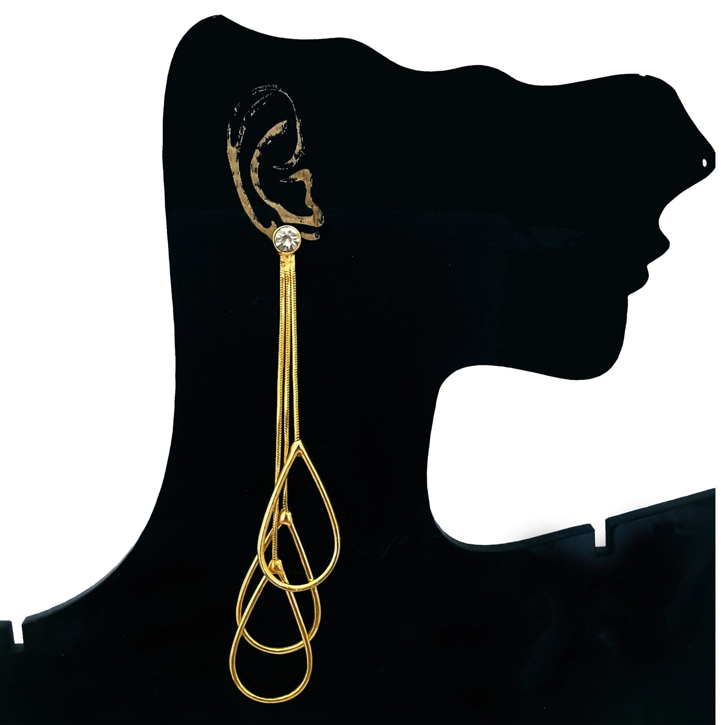 Moonstruck Fashion Jewellery Elegant Gold Teardrop Dangle Earrings for Women - Chic Drop Jewelry for Party, Wedding, Evening Wear, Statement Accessories