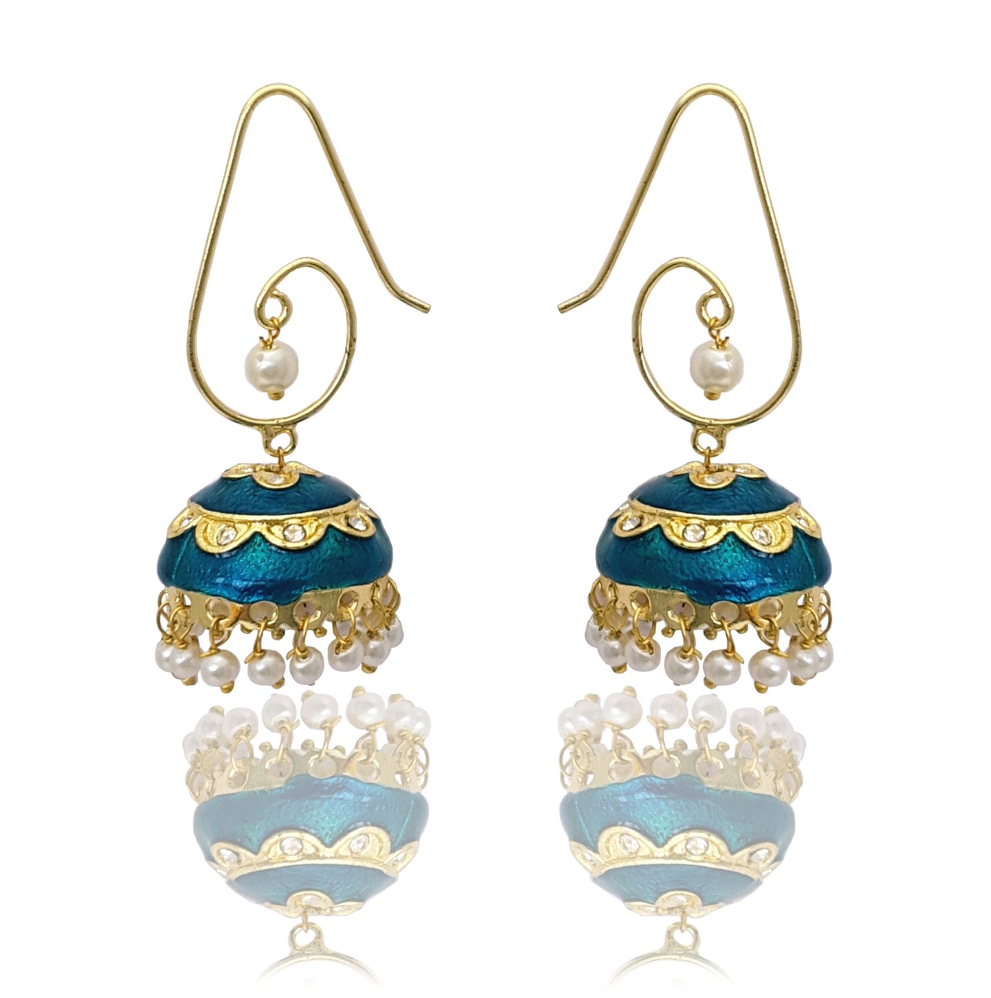 Moonstruck Pearl Pink Drop Dangler Traditional Ethnic Wear Jhumki Earring for Women - www.MoonstruckINC.com