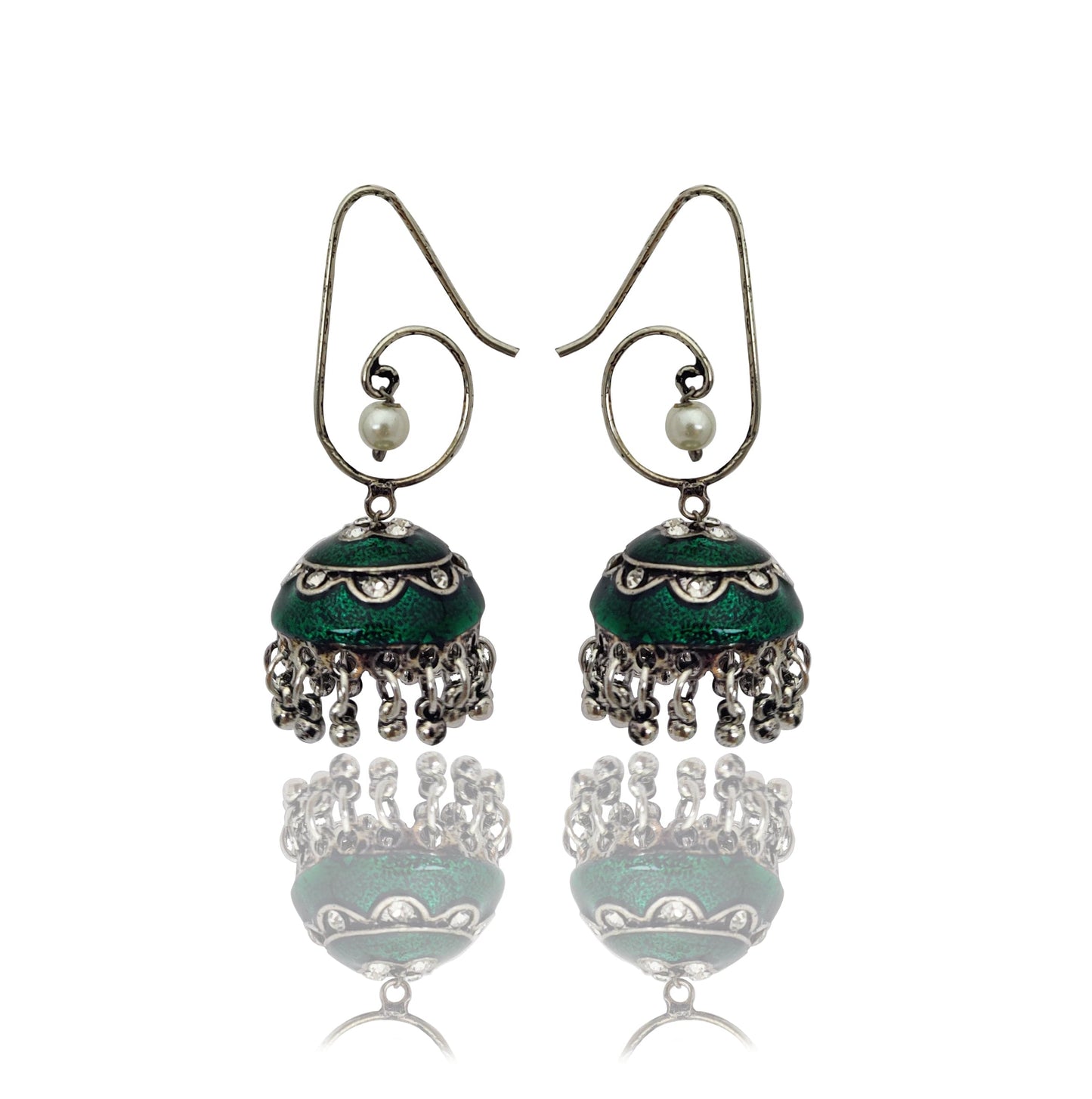 Moonstruck Pearl Pink Drop Dangler Traditional Ethnic Wear Jhumki Earring for Women - www.MoonstruckINC.com