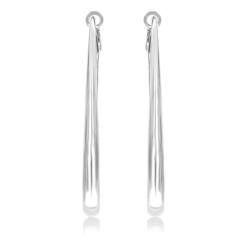 Teardrop Hoop Earrings for Women Silver Plated Lightweight Statement Earrings Fashion Jewelry Trendy Minimalist Hoops for Casual, Formal, Party, Work & Gifting