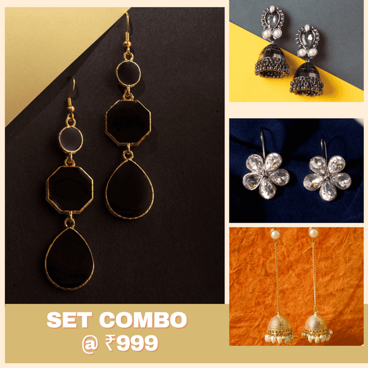 Buy Traditional & Western Earrings Set Combo For Women/Girls Online - Moonstruck Costume Jewellery - www.MoonstruckINC.com