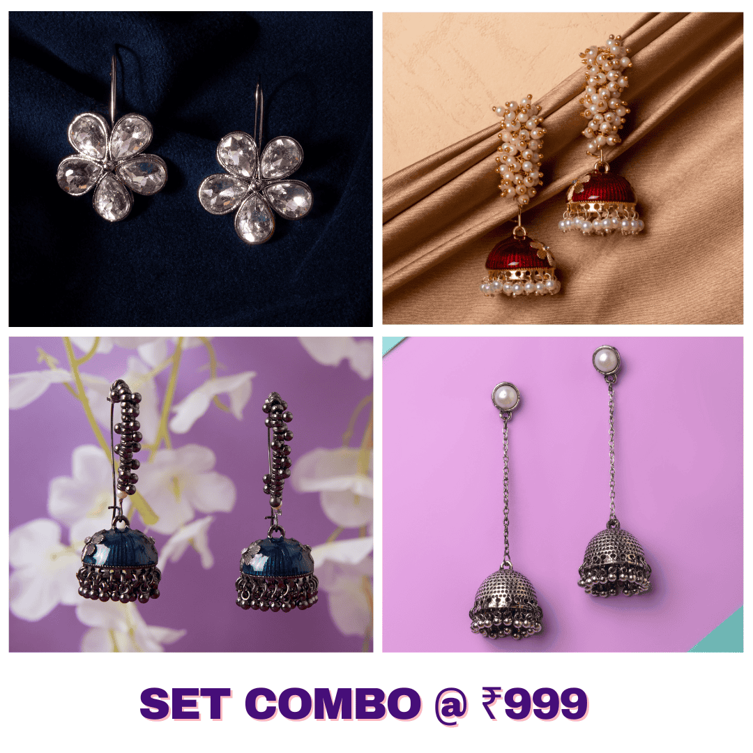 Buy Earrings Set Combo For Women/Girls Online - Moonstruck Costume Jewellery - www.MoonstruckINC.com
