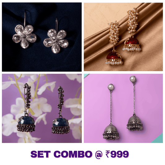 Buy Earrings Set Combo For Women/Girls Online - Moonstruck Costume Jewellery - www.MoonstruckINC.com