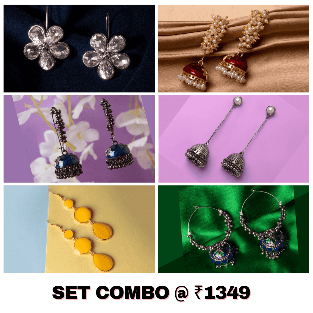 Buy Earrings Set Combo For Women/Girls Online - Moonstruck Costume Jewellery - www.MoonstruckINC.com