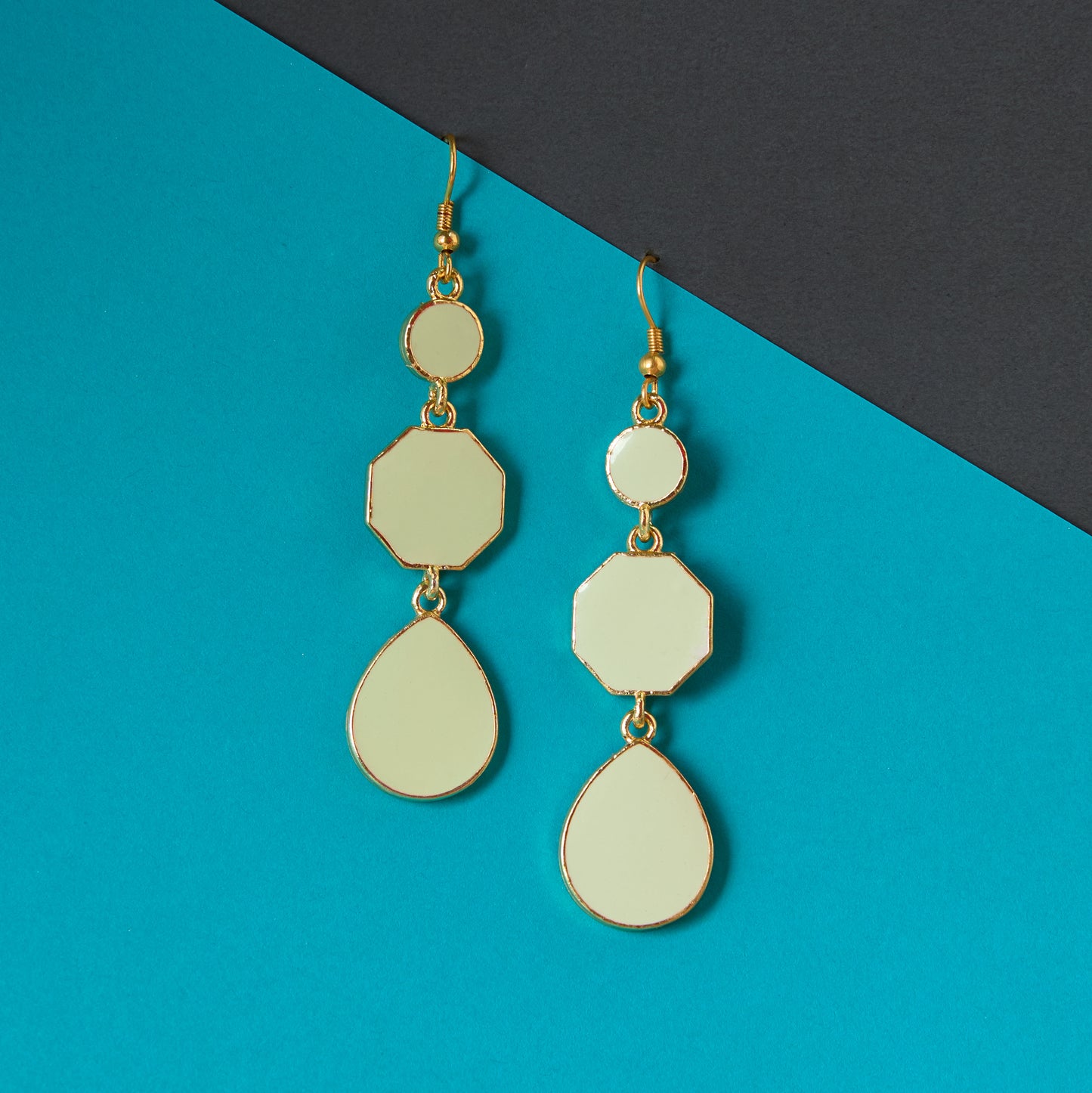 Moonstruck Light Green Dangle Drop Earrings - www.MoonstruckINC.com