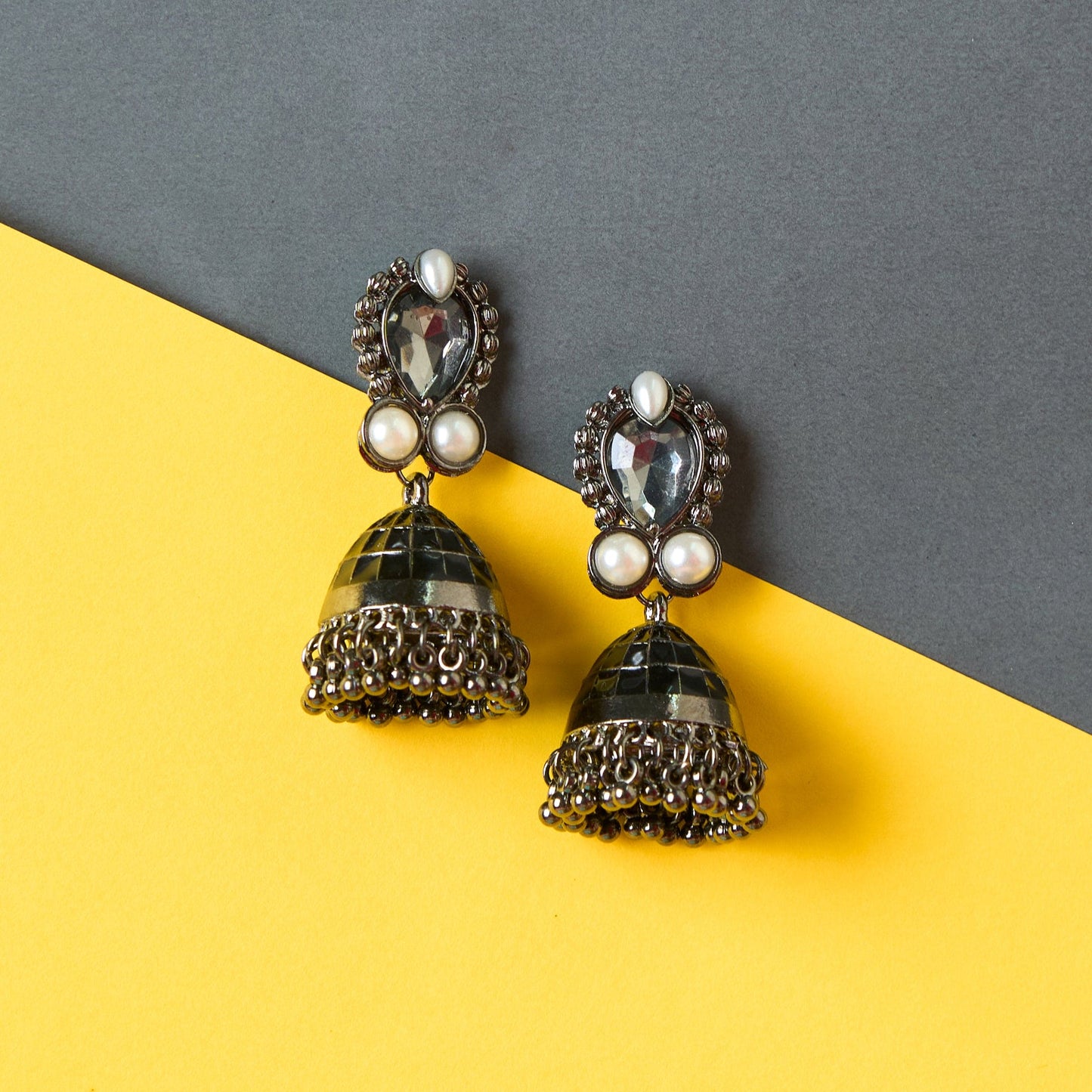 Moonstruck Oxidised Jhumkis Drop & Dangler Earring for Women Traditional(Black) - www.MoonstruckINC.com