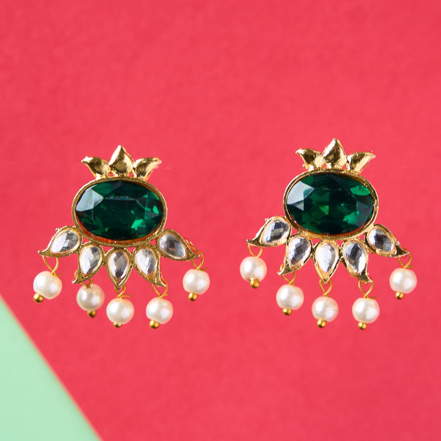 Moonstruck Stud Earring for Women & Girls (Green) - www.MoonstruckINC.com