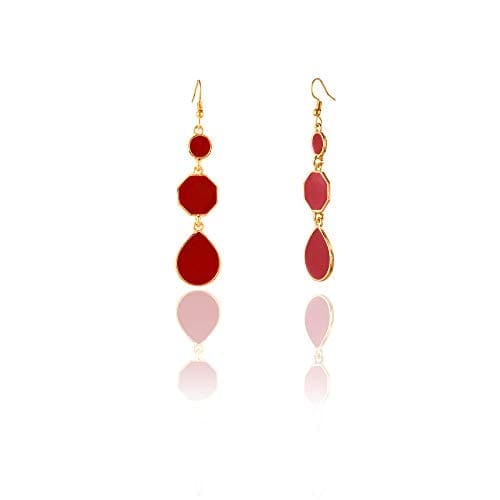 Moonstruck Dangle Drop Earrings For Women(Red) - www.MoonstruckINC.com