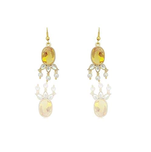 Moonstruck Pearl Drop Dangler Earring For Women Girls (Brown) - www.MoonstruckINC.com