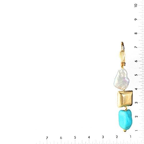 Moonstruck Turquoise and Pearl earrings for Women - www.MoonstruckINC.com