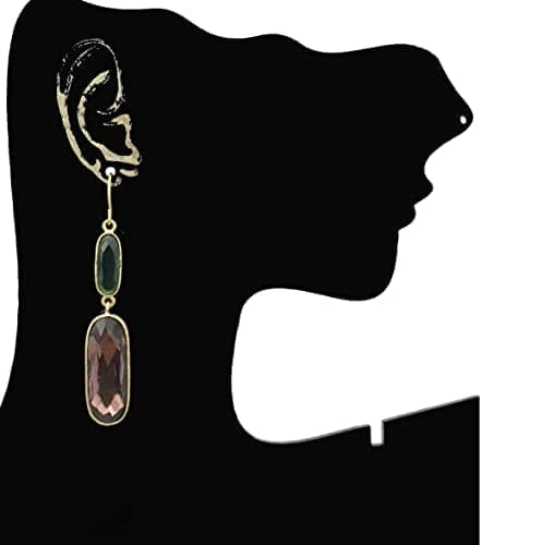 Moonstruck Brass Dangle Drop Earrings for Women - www.MoonstruckINC.com
