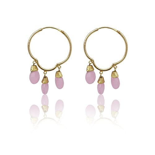 Moonstruck Western Hoop Earrings for Women (Pink) - www.MoonstruckINC.com
