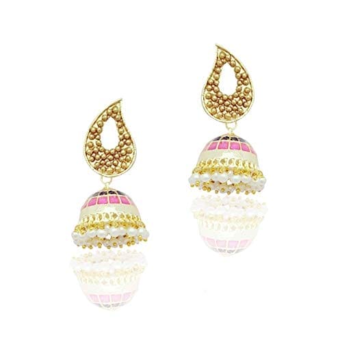 Moonstruck Enamelled Jhumkas - www.MoonstruckINC.com