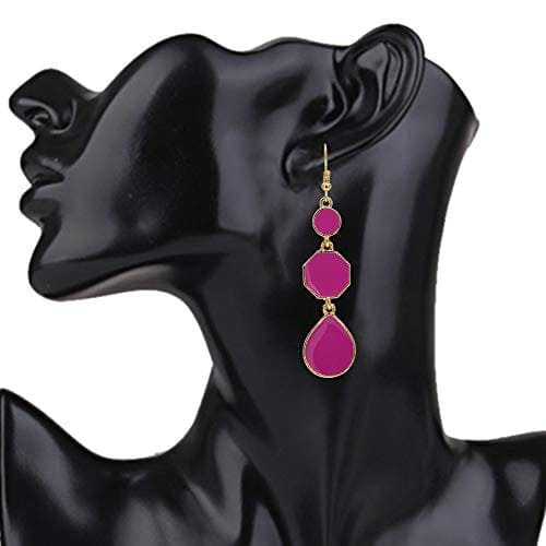 Moonstruck Dangle Drop Earrings For Women(Pink) - www.MoonstruckINC.com