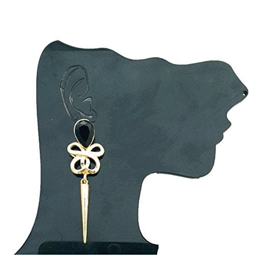 Moonstruck Dangle Spike Earrings (Black & Gold) - www.MoonstruckINC.com