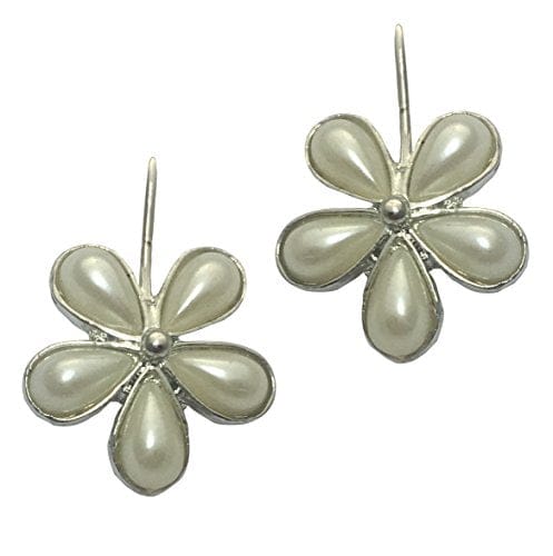 Moonstruck flower hook earrings (pearl) - www.MoonstruckINC.com