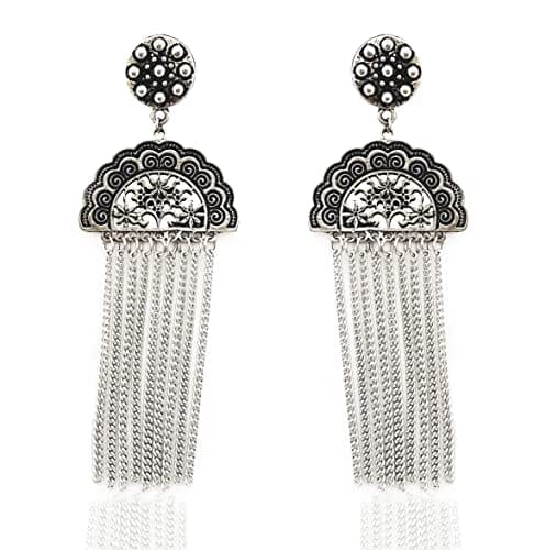Moonstruck Chain Dangle Drop Earrings for Women - www.MoonstruckINC.com