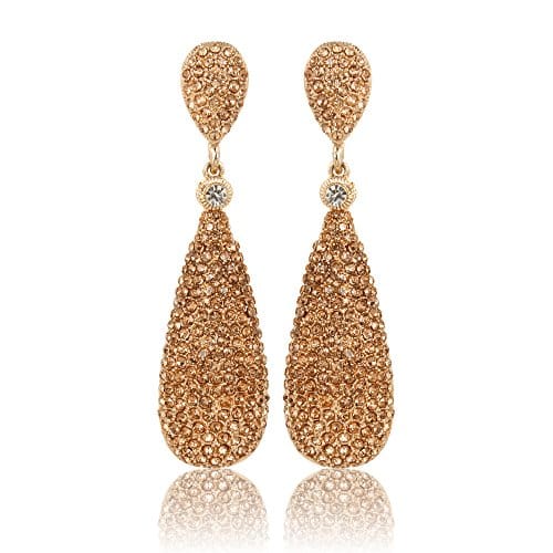 Moonstruck Rose Gold Metal Dangle Drop Earrings For Women - www.MoonstruckINC.com