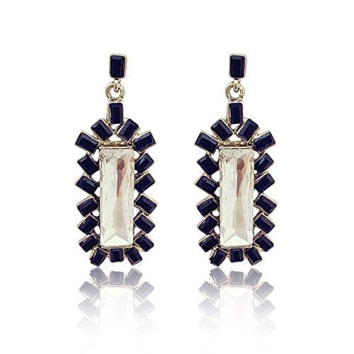 Moonstruck Dangle Stone Earrings (Black & Gold) - www.MoonstruckINC.com