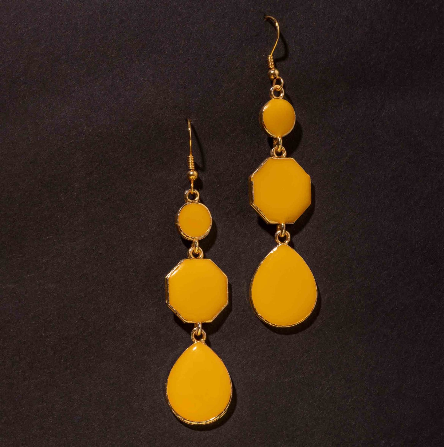 Moonstruck Yellow Dangle Drop Earrings - www.MoonstruckINC.com