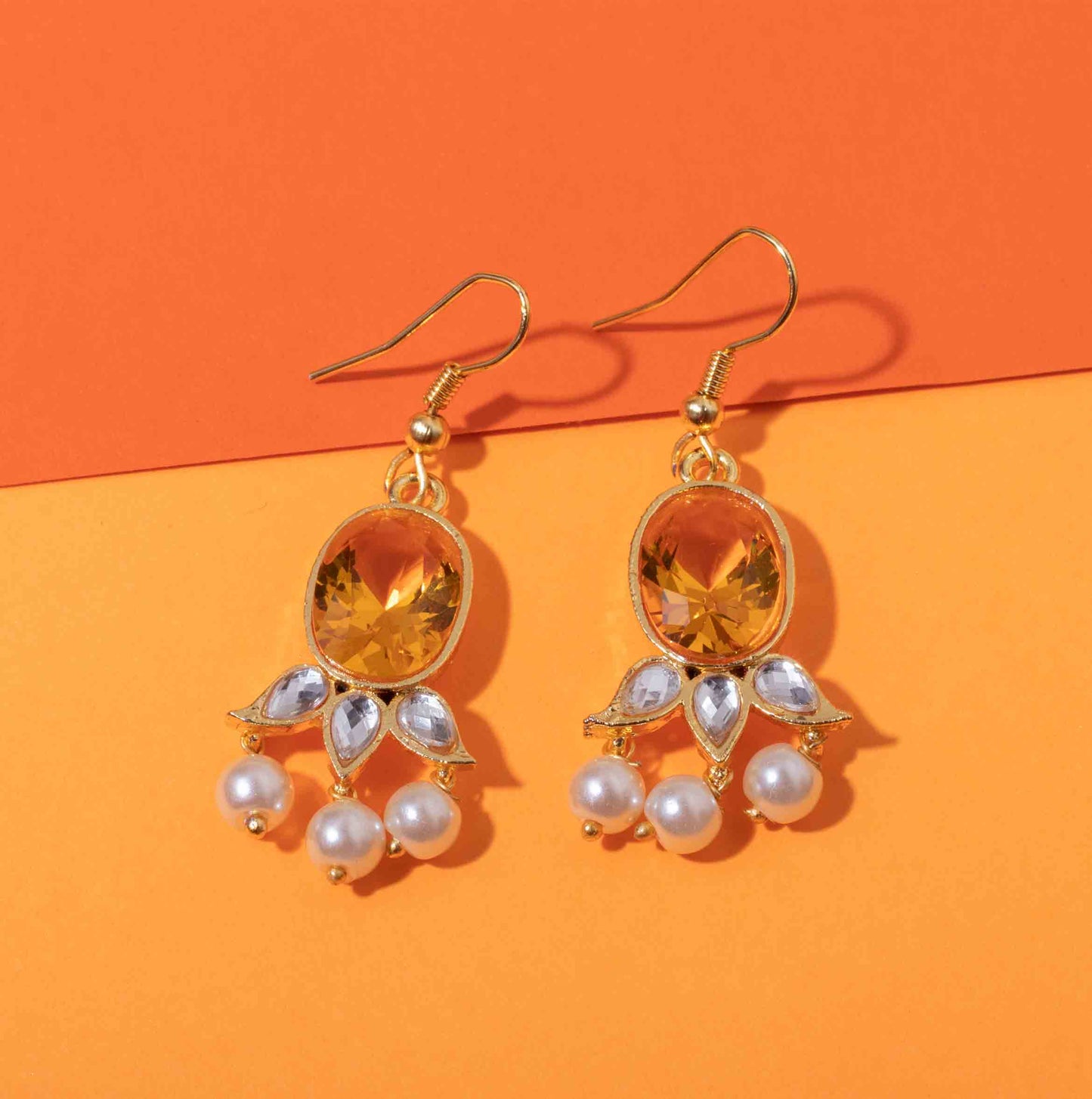 Moonstruck Pearl Drop Dangler Earring For Women Girls (Brown) - www.MoonstruckINC.com