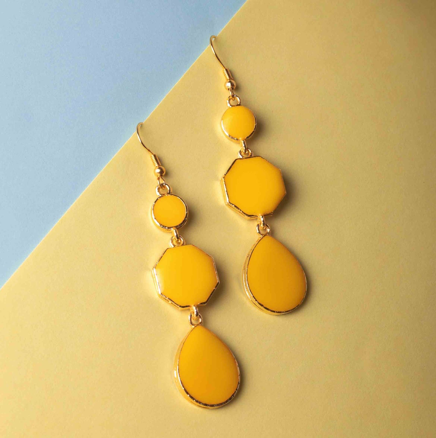 Moonstruck Yellow Dangle Drop Earrings - www.MoonstruckINC.com