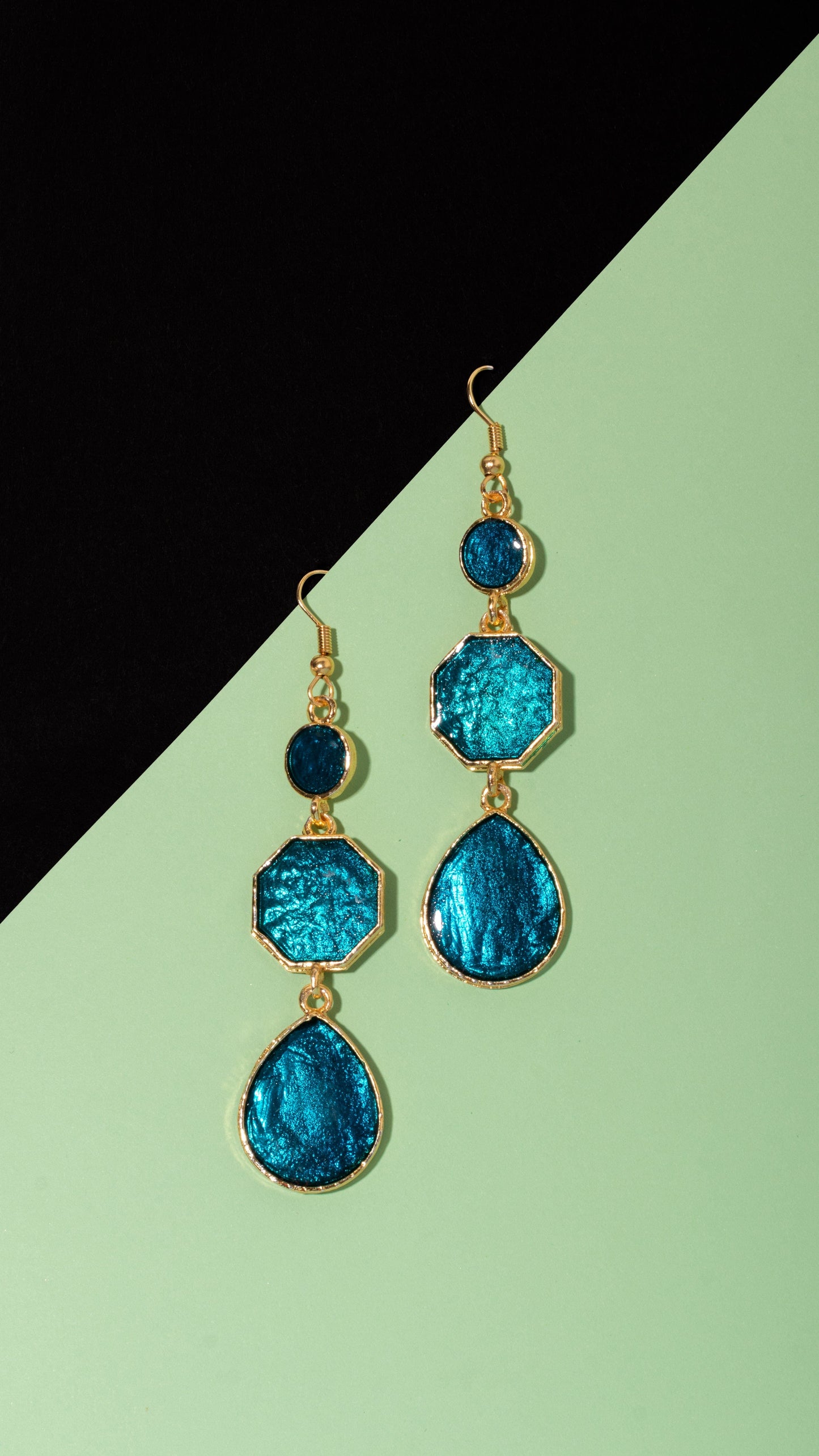 Moonstruck Blue Dangle Drop Earrings - www.MoonstruckINC.com