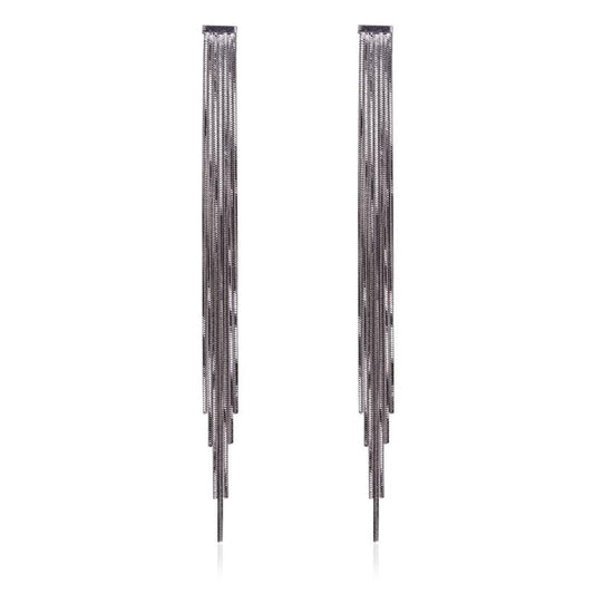 Moonstruck Fashion Jewellery Dazzling Fringe Dangle Earrings for Women Elegant Statement Jewelry, Long Drop Earrings for Party, Wedding, Evening Wear, Chic Accessories for Gifts and Anniversaries