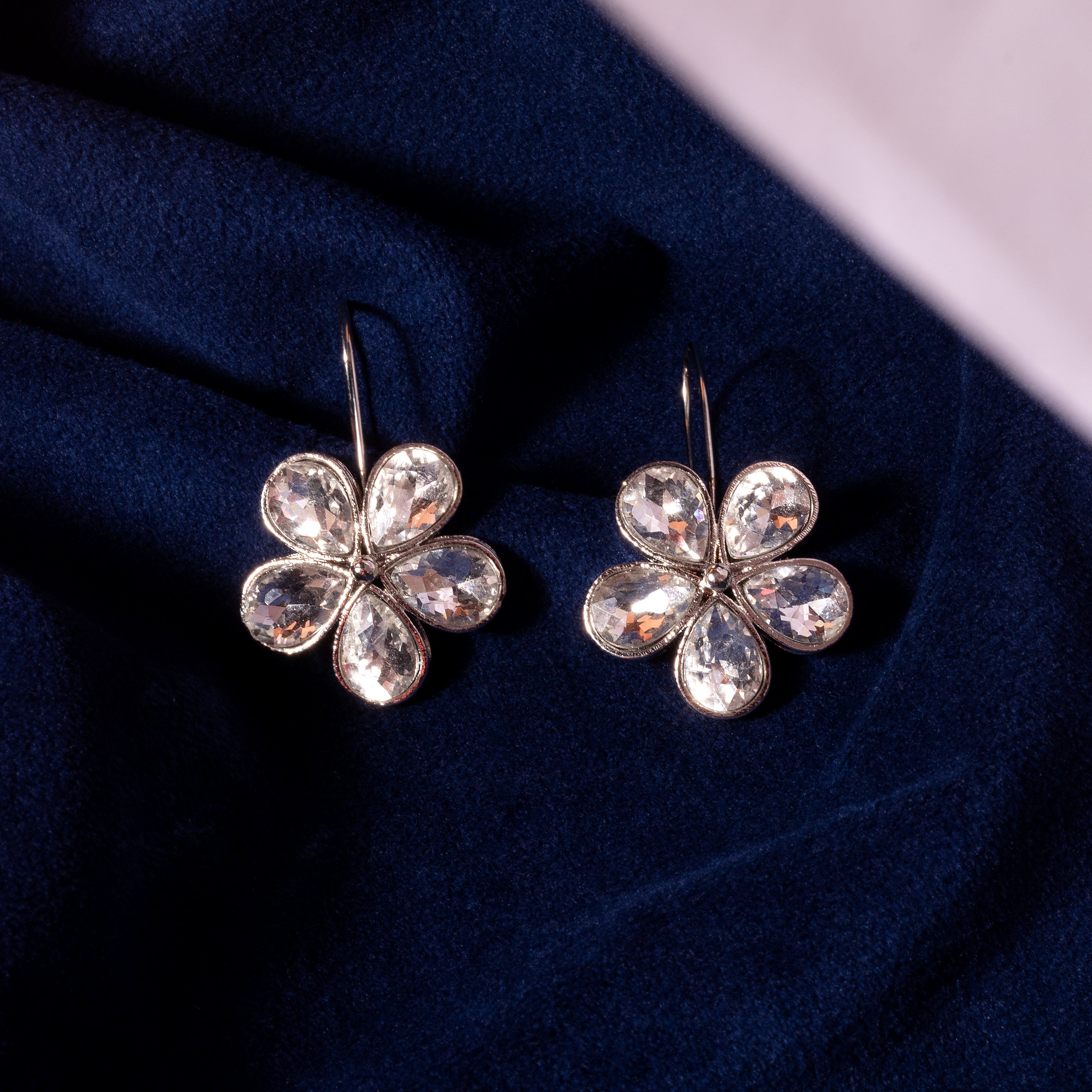 Buy LIFE Stylish Gold Flower Drop Earrings | Shoppers Stop