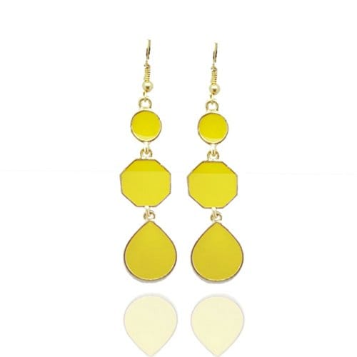 Moonstruck Yellow Dangle Drop Earrings - www.MoonstruckINC.com