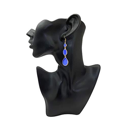 Moonstruck Dangle Drop Earrings For Women Party Wear (Blue) - www.MoonstruckINC.com