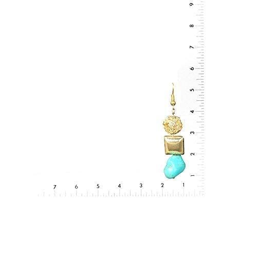 Gold and Turqoise Earrings for Women - www.MoonstruckINC.com