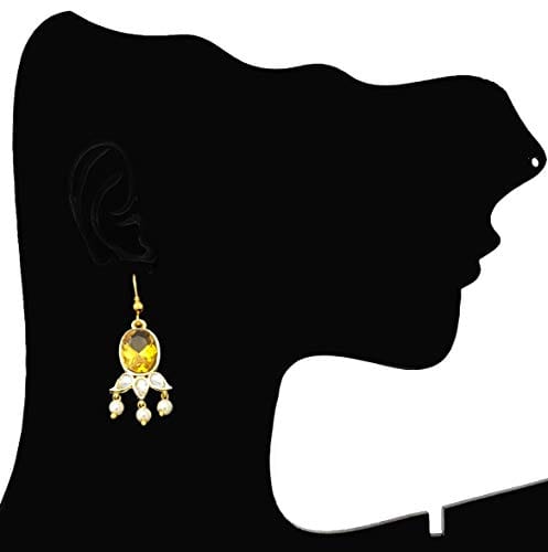 Moonstruck Pearl Drop Dangler Earring For Women Girls (Brown) - www.MoonstruckINC.com