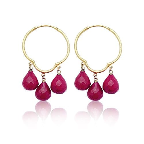 Moonstruck Western Hoop Earrings for Women (Ruby) - www.MoonstruckINC.com