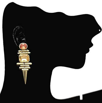 Moonstruck Dangle Drop Spike Earrings (Peach) - www.MoonstruckINC.com