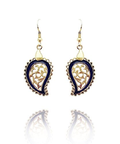 Moonstruck paisley hook earrings (black) - www.MoonstruckINC.com