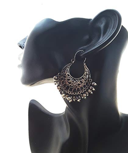 Black Oxidized Jhumka Earring, For Ladies, Size: 2.5inch(Length) at Rs  65/pair in Mumbai