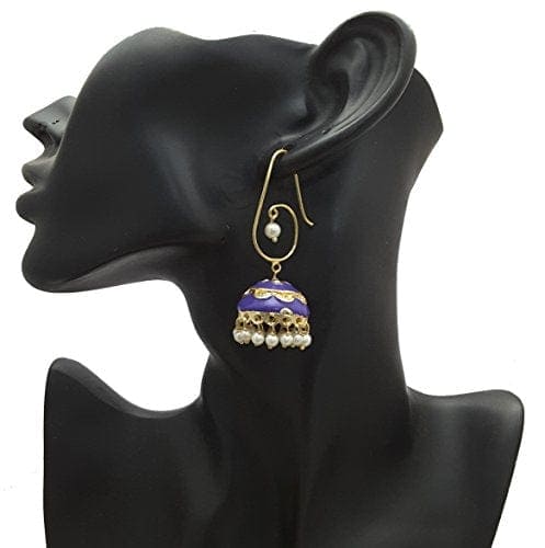 Moonstruck Stunning Enamelled Jhumkas - www.MoonstruckINC.com