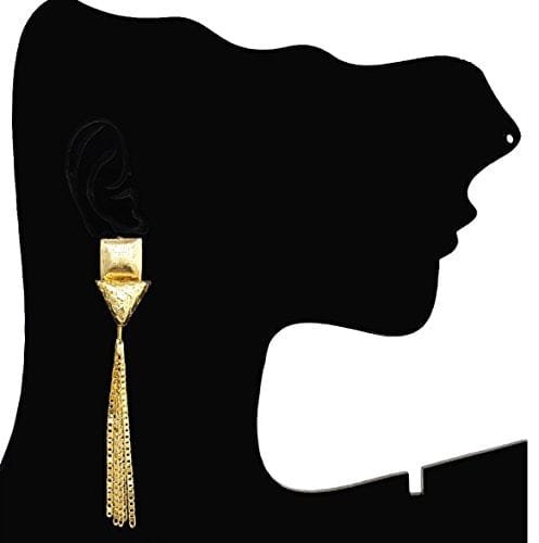 Moonstruck Dangle Chain Earrings (Gold) - www.MoonstruckINC.com