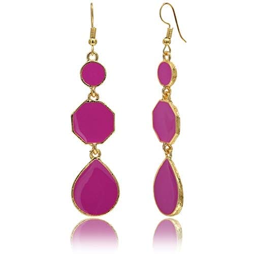 Moonstruck Dangle Drop Earrings For Women(Pink) - www.MoonstruckINC.com