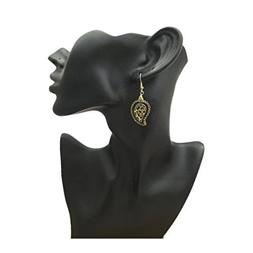 Moonstruck paisley hook earrings (black) - www.MoonstruckINC.com