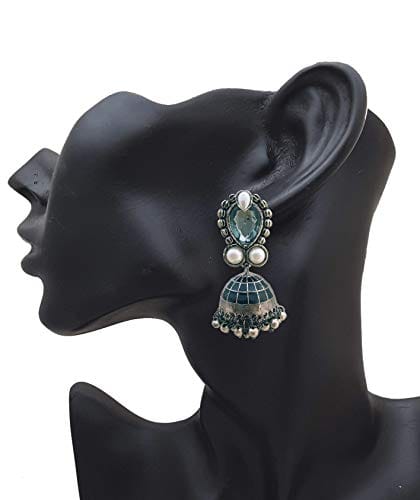 Moonstruck Oxidised Jhumkis Drop & Dangler Earring for Women Traditional(Black) - www.MoonstruckINC.com