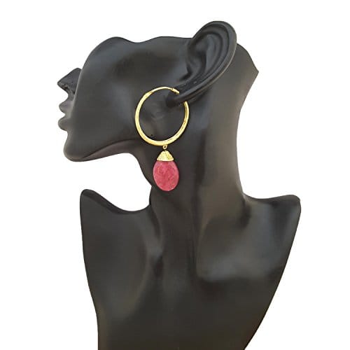 Moonstruck Western Hoop Earrings for Women (Pink) - www.MoonstruckINC.com