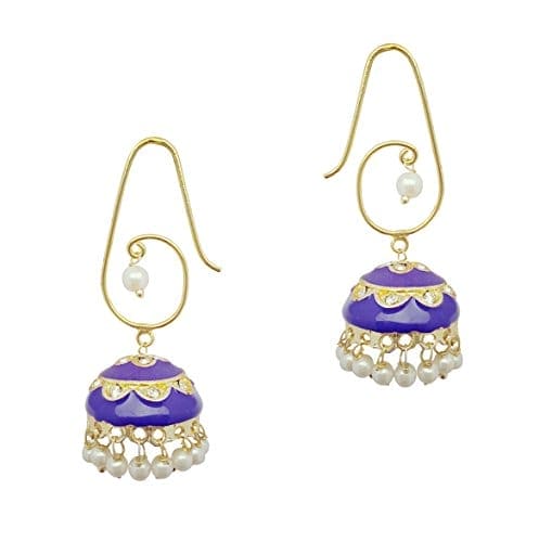 Moonstruck Stunning Enamelled Jhumkas - www.MoonstruckINC.com